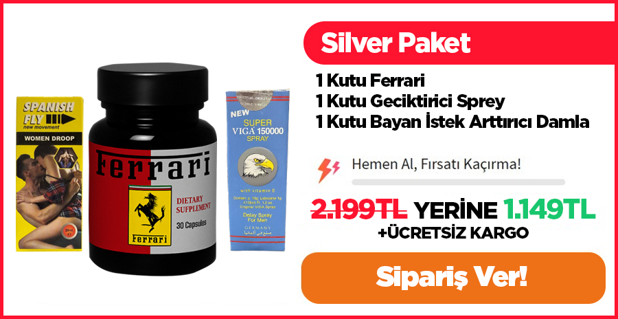1 Kutu ferrari + 1 kutu geciktirici sprey + 1 kutu bayan istek arttırıcı damla